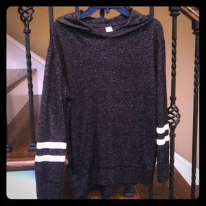 🌟Girls size large Old Navy heather black hoodie